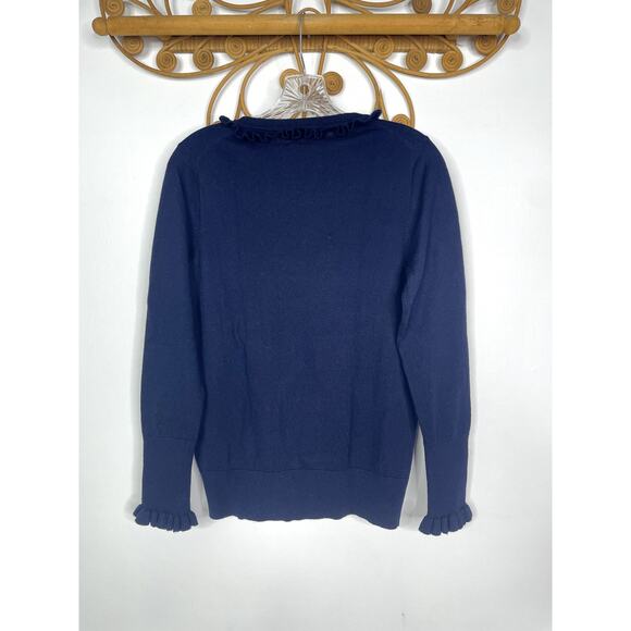 Boden Bernadette Wool Cotton Sweater Navy 10 - Picture 8 of 8